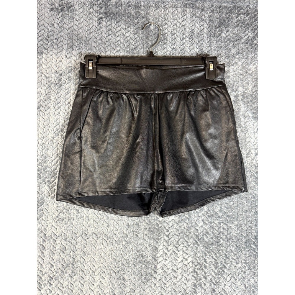 Commando Evereve Faux Leather Relaxed Shorts Womens Medium Black Stretch Outdoor